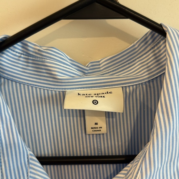 Kate Spade Target Blue Ruffle Button-Down Dress Size M - Picture 11 of 12